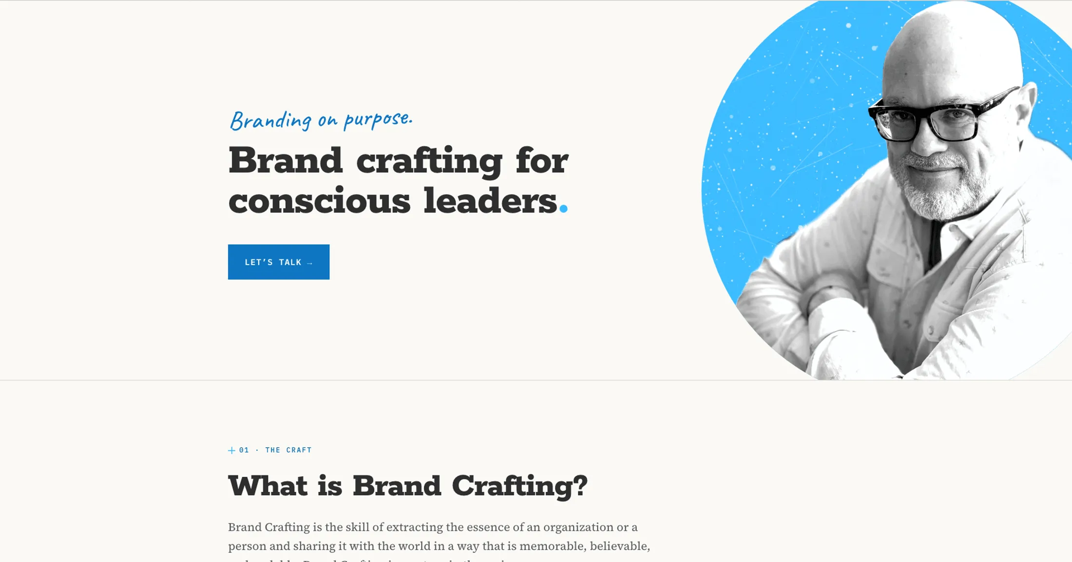 fosterthinking.com homepage: brand crafting for conscious leaders